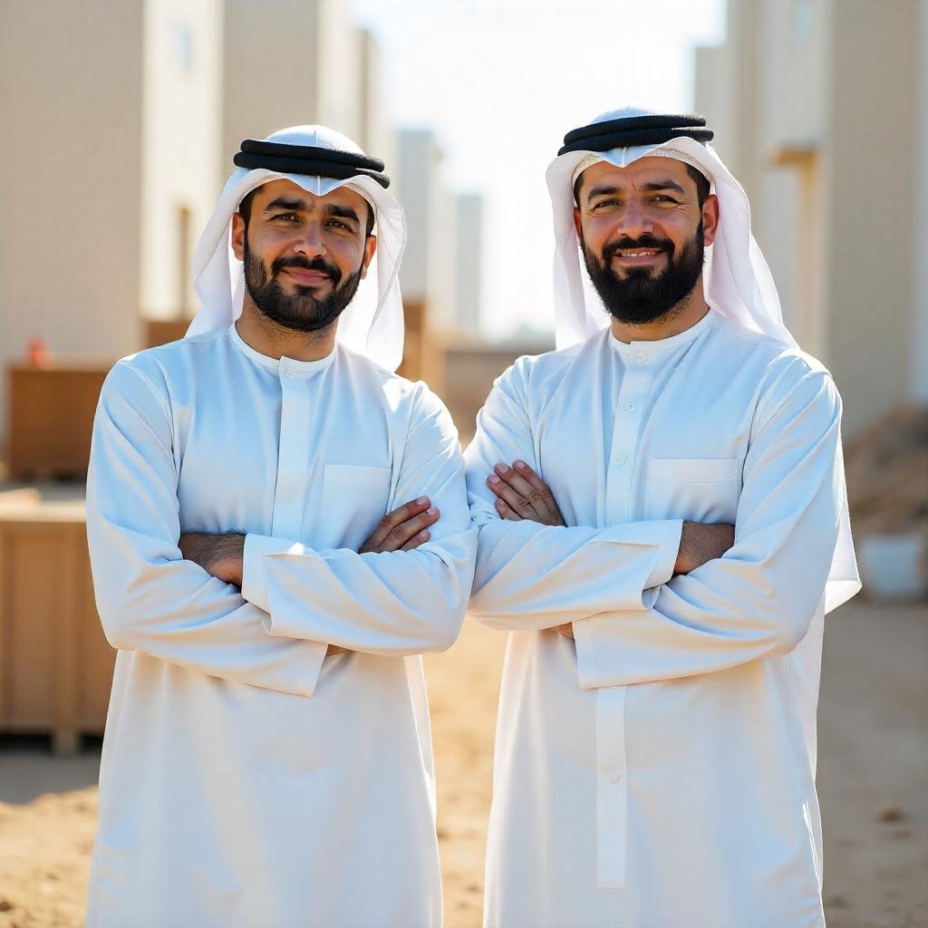 Construction workers in safety gear